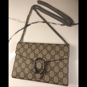 Gucci Dionysus GG logo mini chain purse handbag